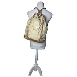 Zaino vintage Loewe in tela Drawstring Cream Gold