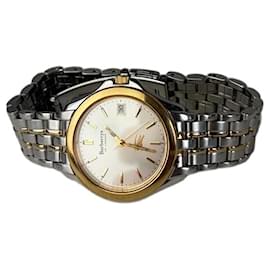 Vintage Burberry Zweifarben Armbanduhr Silber Gold