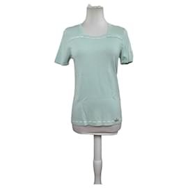 Camiseta Vintage Courreges de mezcla de rayón Verde menta S