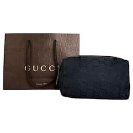 Beauty case Vintage Gucci GG Supreme Nero Argento