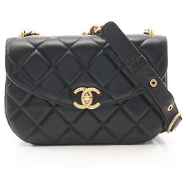 Borsa Chanel Matelassé in pelle di agnello nera