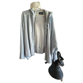 Munthe Plus Simonsen PLU Sudadera con capucha azul claro con cremallera