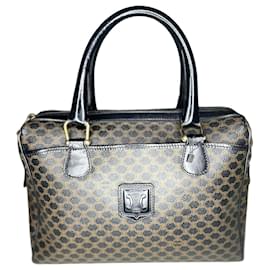 Borsa Céline Boston 30 Macadam Noir Tela Triomphe