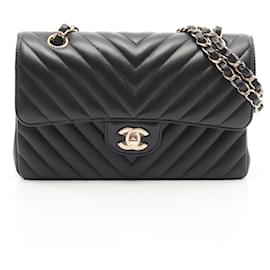 Borsa a tracolla Chanel Chevron V-stitch Double Flap