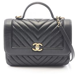Borsa Chanel Mademoiselle V-stitch Top Handle 2-Way Shoulder Bag