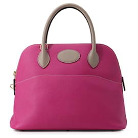 Hermès Borsa Hermes Bolide 31 in Etoupe Gray e Rose Purple