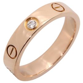 Cartier Mini Love Ring aus 18K Roségold mit Diamant