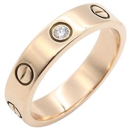 Cartier Mini Love Ring aus 18K Roségold mit Diamant