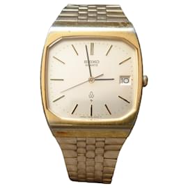 Seiko Emblem Relógio Quartz Banhado a Ouro 7832-5000