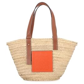 Borsa Tote Loewe Anagram Medium in rafia e pelle
