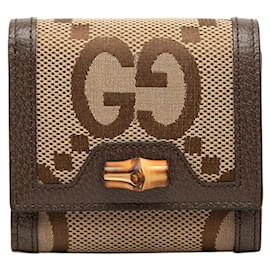 Cartera de bambú plegable Jumbo GG Gucci