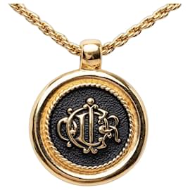 Collana con pendente logo vintage Christian Dior