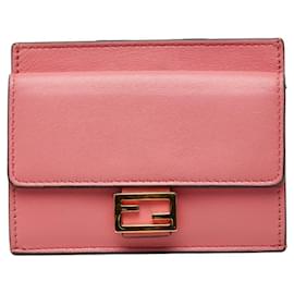 Fendi Pink Leather Card Case