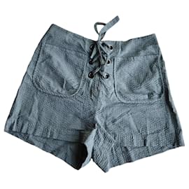Shorts Eres de algodón gris texturizado