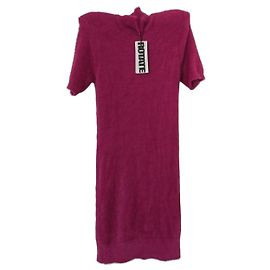 Autre Marque Rotate Birger Christensen Vestido Halima Punto Fucsia