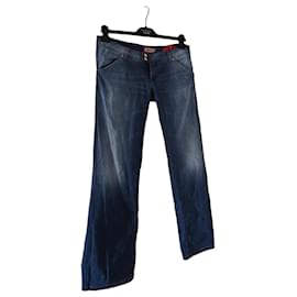 Vaqueros MET para mujer cintura alta corte recto - Azul