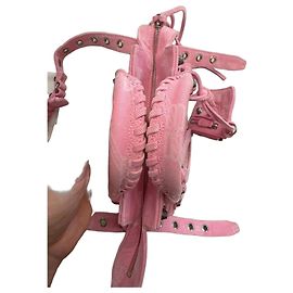 Balenciaga Neo Cagole XS Bolsa em Denim Rosa