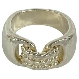 Hermes Chlorois Ring mit Silberband - Hermès