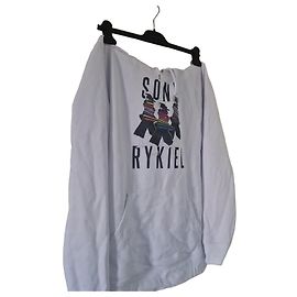 Sonia Rykiel Felpa con Cappuccio Bianca Stampa Grafica