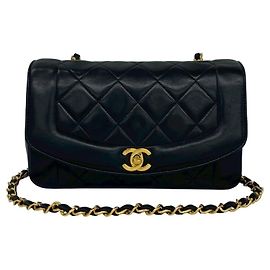 CHANEL Diana Coco Mark Borsa a tracolla in agnello con catena
