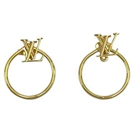 Orecchini a lobo placcati in oro Louis Vuitton