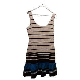 Michael Kors Gestreiftes Sommerkleid mit Volant