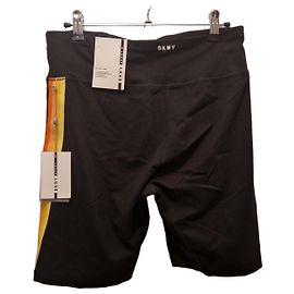 Shorts deportivos DKNY negros con rayas laterales
