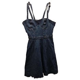 Guess kurzes Jeanskleid mit Trägern und Reißverschluss