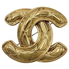 Spilla Chanel Vintage Gold Matelassé
