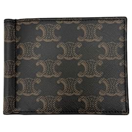 Pince à billets en cuir marron Celine - Céline