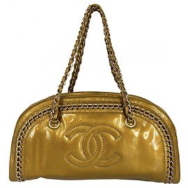 Chanel Boston Tasche aus Emaille in Gold für Damen