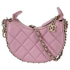 Sac à bandoulière mini hobo matelassé pour femme Chanel