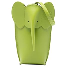 Borsa a tracolla Elephant in pelle verde LOEWE