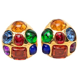 Orecchini a clip Chanel Gold Gold Plated Gripoix Cabochon