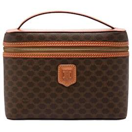 Beauty case in tela rivestita Macadam marrone Celine - Céline