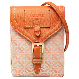 LOEWE Borsa a tracolla in tela Anagram Mini Arancione