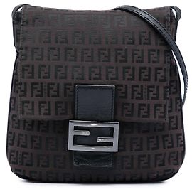Fendi Braun Zucchino Canvas Crossbody