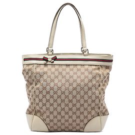Gucci Mayfair Tote aus beigem GG Canvas