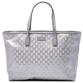 Gucci Silver Large GG Imprimé Tote