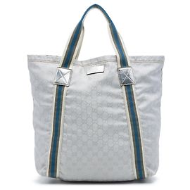 Gucci Tote aus GG Canvas Web in Grau