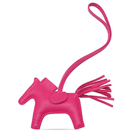 Hermès Pink Milo Lammfell GriGri Rodeo Taschenanhänger PM