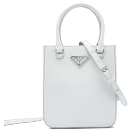 Borsa Prada in pelle Spazzolato bianca piccola