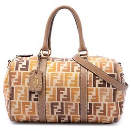 Borsa Selleria in tela Zucca beige Fendi
