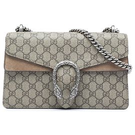 Borsa a tracolla Gucci Beige Medium GG Supreme Dionysus