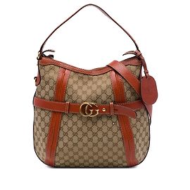 Borsa a tracolla Gucci Beige Medium GG Canvas