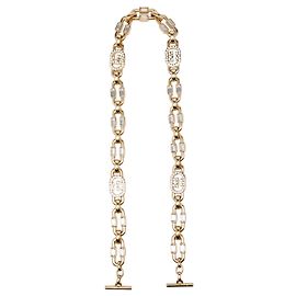 Gucci Chaîne à bandoulière en métal doré plaqué or et strass