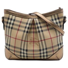 Burberry Beige Haymarket Check Coated Canvas Hartham Crossbody