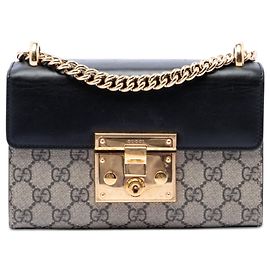 Gucci Beige Small GG Supreme Padlock Crossbody