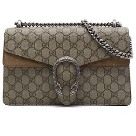 Borsa a Spalla Gucci Beige Medium GG Supreme Dionysus