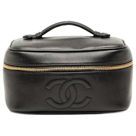 Beauty Case Chanel Black CC Caviar